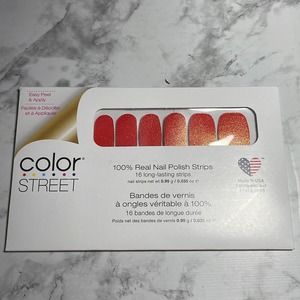 Color Street Heat Wave Orange Gold Nail Strips NWT